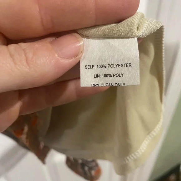 VaVa by Joy Han Size XS Vintage Boho Crocheted Cap Sleeve 70s Brown Tan Orange - Picture 7 of 13